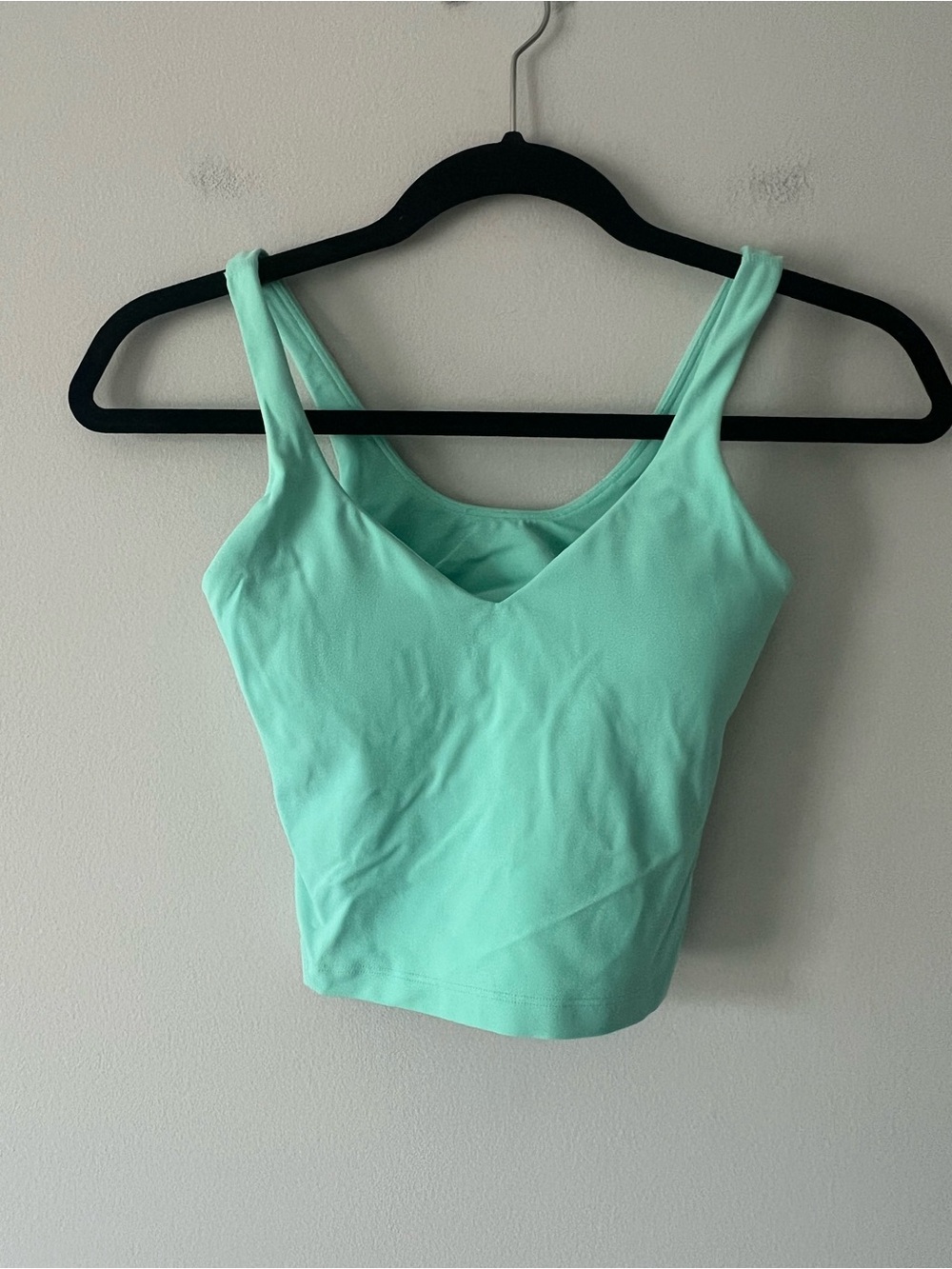Lululemon Mint Green Align Tank Top Size 2 Built In Bra Yoga Athletic Crop Top